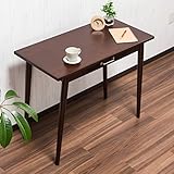 【デスク コンパクト 引き出し付き】木の質感漂うお洒落なシンプルデスク ★ 引出し収納付き コンパクト 90cm幅 デスク 省スペース 木製