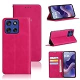 適用 moto g66j 5G ケース 手帳型 適用 Moto G56 5G/G66Y 5G 手帳型ケース スマホケース カバー 手帳型 PUレザー カード収納 財布型 耐衝撃 ケース マグネット スタンド機能付き 5色(適用 Moto G66J 5G ケース手帳型) (ローズレッド)