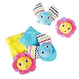 Daisy 4pcs動物ベビー乳児手首ラトルと足ソックスFindersセットDevelopmentalソフトRattleおもちゃギフト – Flower and Bee