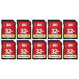 【5年保証】GIGASTONE 32GB SDカード 10個セット SDHC UHS-I U1 C10 80MB/s メモリーカード フルHD ビデオ デジタルカメラ 高速記録 ミニケース10個付き