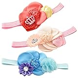 ベビー用ヘアバンド　お花柄 新生児 赤ちゃん 出産祝い 内祝い お宮参り 誕生日 100日記念 こどもの日 記念撮影 初節句に