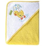 Luvable Friends Umbrella Animal Woven Terry Hooded Towel, Yellow by Luvable Friends [並行輸入品]