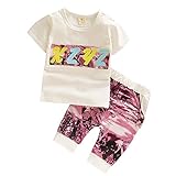 【SEBLES】ベビー 赤ちゃん 男の子 女の子 ユニセックス 半袖 ラウンドネック 無地 プリント Tシャツ ズボン ボトムス パンツ シンプル セット ツーピース クール カッコいい コットン レ