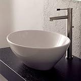 Scarabeo Scarabeo 8011-no hole-637509844714 Designerセラミックシンク容器、ホワイト