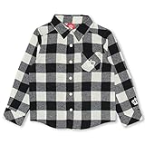 ベビードール チェック長袖シャツ 子供服 100cm オフホワイト
