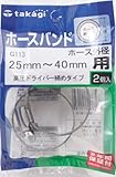 タカギ(takagi) ホースバンド バンド高圧ドライバー締め25-40 ホース外径:25mm~40mm G113 【安心の2年間保証】