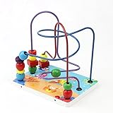 Kayiyasu カイヤス ビーズコースター 子ども 木製 知育玩具 ルーピング おもちゃ うみ 021-lzgy-09(12*17*18cm 約500g )