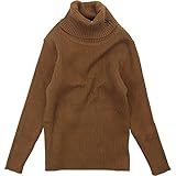 chocola(ショコラ) ワイドニットテレコタートルネック長袖Tシャツ 80cm/チャ NO.CH-1411-11136