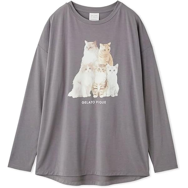 GERATO PIQUE猫柄サテンシャツ&タイツセット【F】 GERATO PIQUE猫柄サテンシャツ&タイツセット【F】 グッズ