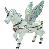 Objet D'Art Release #335 "Monoceros The Unicorn" Whimsical Horse Handmade Jeweled Enameled Metal Tri
