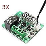 ILS - 3 pieces W1209 DC 12V -50 to +110 Temperature Control Switch Thermostat Thermometer