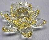 1 X 5'' デリケート デコラティブ クリスタル 蓮花 イエローカラー(5)【並行輸入品】+NONOKUROオリジナルミニミニクロス