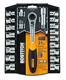 BOSTITCH BTMT72286 Pass Through Socket Set, 21-Piece [並行輸入品]
