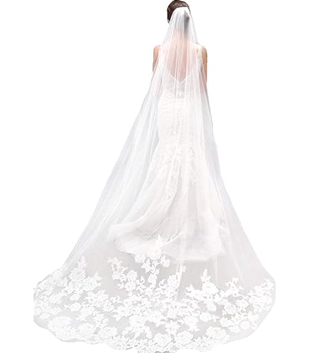 Amazon.co.jp: ウェディングベール ロング kwedv102