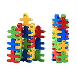 Yiki 16 pcs木製子Stacking ToyバランスゲームToy Set for Kids理想的なクリスマスギフト誕生日ギフトfor Children