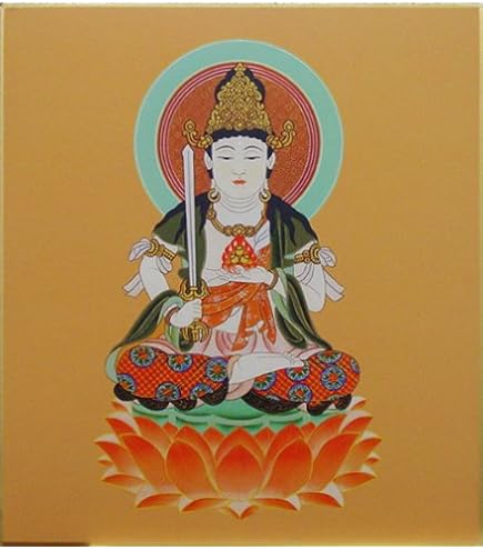 Amazon.co.jp: 仏画色紙 観音菩薩 法徳堂 縦27.2cm×横24.2cm K061