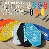 【送料無料】【キャルウイングオリジナル】【ホワイト色】CALWINGオリジナルモーテルキータグ アメリカ雑貨 人気のアメリカ雑貨屋 おしゃれ 西海岸 人気 生活雑貨 MADE IN USA ロンハーマンWTW等でお馴染み