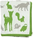 DARZZI Woodland Animal Baby Blanket, Moss Green Combo by DARZZI [並行輸入品]