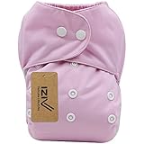 iZiv新生児1厚いおむつ付きオーガニック幼児防水/調整/再利用可能/洗えるポケット布おむつのフィット赤ちゃん0.5-3歳（ピンク）