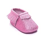 Toubaby 可愛い女の子が秋のきらきら学步靴 ベビーシューズ 0-18 月 (11cm( 0 - 6月 ）, ピンク)
