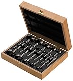 Fisch FSA-196037 1/4-Inch-2-1/8-Inch Diameter Wave Cutter Forstner Bit In Wooden Box, 16-Piece by Af