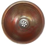 エジプトギフトショップ9 " x9 " x4 "サテンSmooth Smallコンパクト銅ボウルBasinトイレ浴室洗面シンク