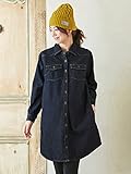 Angeliebe エンジェリーベ マタニティ ワンピース 授乳しやすい あったか ツバキオイル配合 裏ベロア シャツ ワンピ 妊婦服 産前 産後 長袖 L ネイビー 22093 22093270
