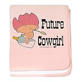 CafePress – 将来Cowgirl Baby Blanket – スーパーソフトベビー毛布、新生児おくるみ ピンク 496899687-0-173-0