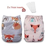 iZiv新生児2厚いおむつ付きオーガニック幼児防水/調整/再利用可能/洗えるポケット布おむつのフィット赤ちゃん0.5-3歳（カラー9）