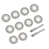 Fenteer ダイヤモンドカッティングディスク　回転式　多サイズ選択可　ロータリー工具　ミニルーター　穴付き/なし　研磨カッター　12個入 - ホール付き22mm