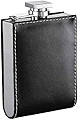 Visol Wallet Stainless Steel Leatherette Liquor Flask, 6-Ounce, Black by Visol