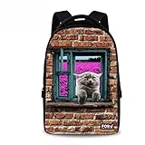 FOR U DESIGNS(JP) バックパック メンズ レディース 通学 通勤 猫柄