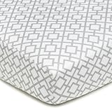 American Baby Company 100% Cotton Percale Fitted Crib Sheet, Gray Lattice by American Baby Company [
