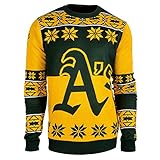 MLB Oakland Athletics BigロゴUglyクルーネックセーター、XXL、チームカラー