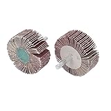 uxcell フラップホイール　研磨ホイール　研磨工具　2個入り 6mmシャンク直径　60mm