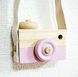 Sasuga 木製 玩具 おもちゃ カメラ 子ども 知育玩具 撮影小道具 (スウィートピンク)