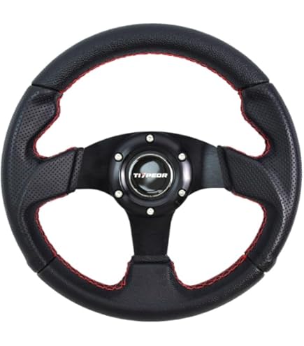 ドライカーボンステアリング ブラック ディープTYPE 超軽量 社外ステアリング Amazon | Tiypeor スエード製レーシングステアリング 280mm・カーボン