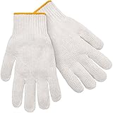 Steiner 00593S Work Gloves, Standard Weight White Cotton Blend String Knit , Small (48-Pack) by Stei