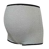 ネトゥル ボーダー柄マタニティボクサータイプショーツ M~L ブラック 1821