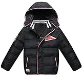 iikids Kids Boys暖かいスノーウェアフード付き冬アウター US サイズ: S カラー: ブラック