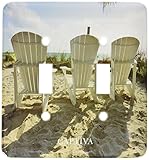 3dRose LLC lsp_62219_2 What A Super View Overlooking Captiva Beach Double Toggle Switch
