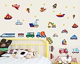 39*31 Inches Various Transport Tools Cars Ships in Colorful Design Advanced Scence and Technology En