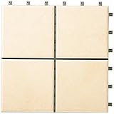 LIXIL(リクシル) INAX バルコニー用ユニットタイル セライージー 150角樹脂マット張り 10枚セット ライトベージュ TFU-150M/NT-2