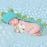 Museya Cute Cartoon Dinosaur Style Baby Infant Newborn Handmade Crochet Beanie Hat Clothes Baby Phot