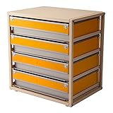 「スタックストー」 引き出しチェスト trunk 4 (トランク 4段)イエロー