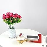 BASONG 上質な造花 2束セット 人工 フラワー 装飾用　プレゼント レッド