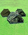 MIL-TEC 2人用 テント ロッジ型 MINI PACK Super 防水性能強化仕様 - BW FLECKTARN Camo迷彩
