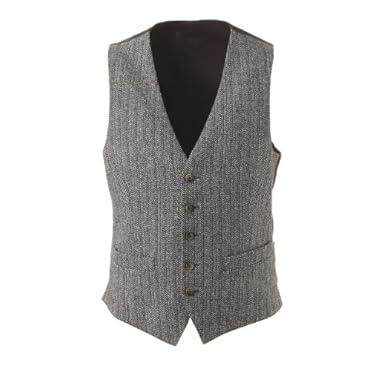 Herringbone Vest: Grey