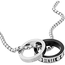 Amazon | DIESEL ディーゼル DX1168040 ダブルリング ネックレス