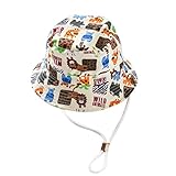 (コ-ランド) Co-land ベビー用ハット つば広 赤ちゃんキャップ キッズ 帽子 子供サンバイザー フィッシャーマンハット アニマル図案 男の子 女の子 男女児 紫外線 UVカット 50cm